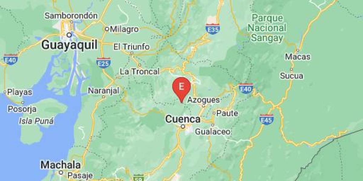 Temblor en Ecuador de magnitud 5.4, con epicentro en Azogues