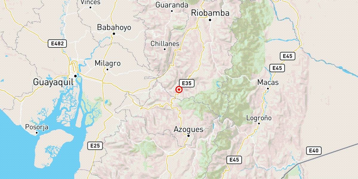 Un temblor de 4.5 grados sacudió al cantón Alausí, en Chimborazo