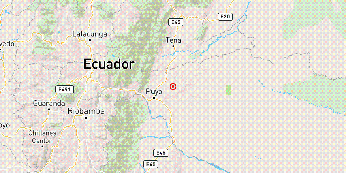 Sismo de 4.4 sacudió Pastaza y se sintió en varias ciudades de Ecuador