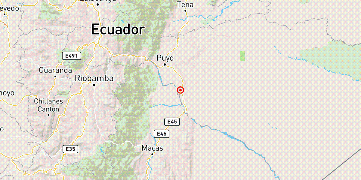 Sismo de 3.3 sacudió a Puyo, Pastaza, la mañana del 22 de febrero