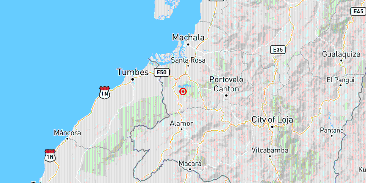 Temblor en Ecuador: un sismo de magnitud 5,1 se registró cerca de Arenillas, en El Oro