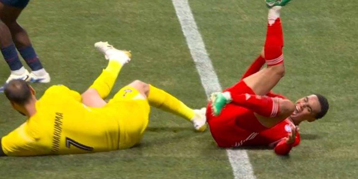 [VIDEO] La terrible fractura de tobillo de Jamal Musiala tras un derribo de Donnarumma