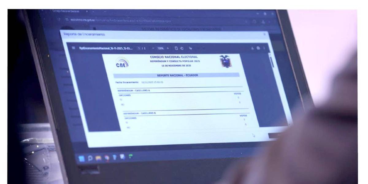 Referéndum y Consulta Popular 2025 | CNE encera y sella su sistema informático para el ingreso de resultados