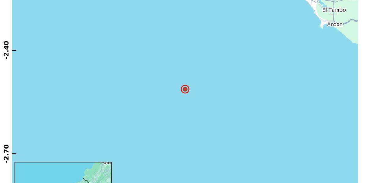 Un sismo de 3.5 grados se produjo en el mar, frente a la provincia de Santa Elena
