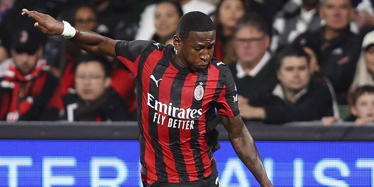 Pervis Estupiñán: los números de su primer partido como titular con el AC Milan