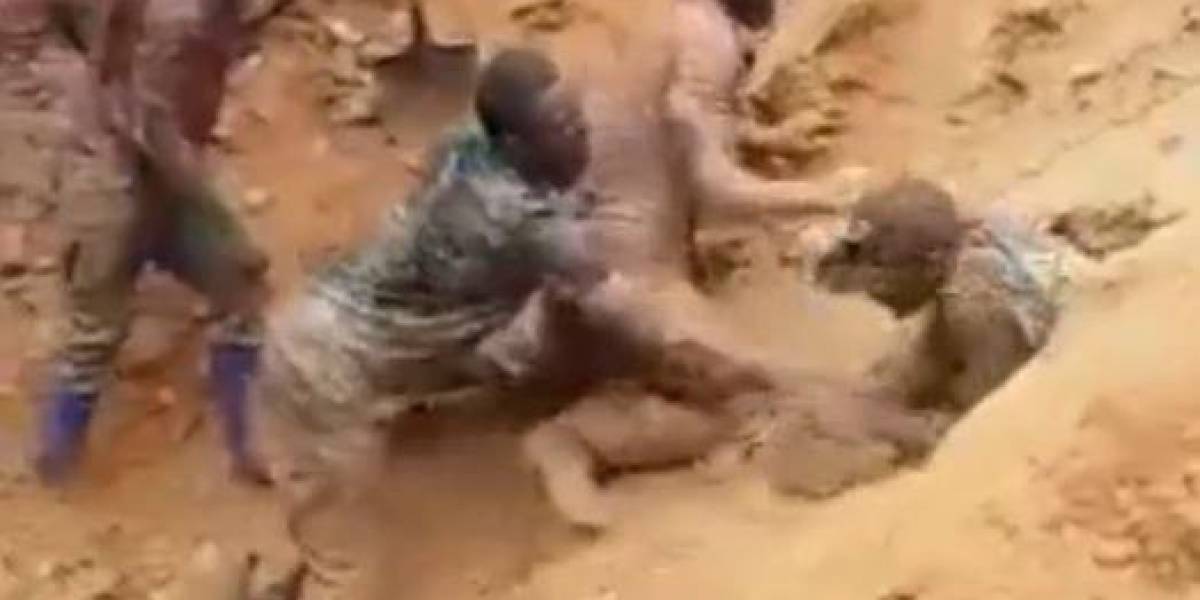 Video muestra sorprendente rescate a mineros en la República Democrática del Congo