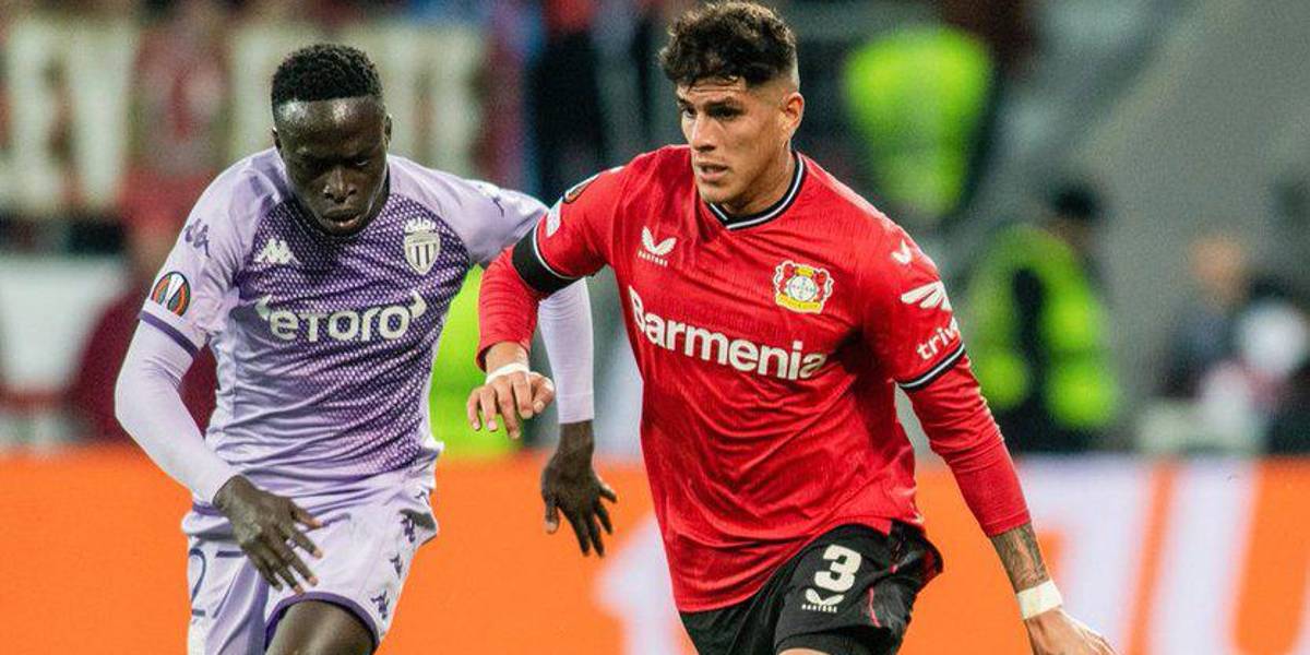 Piero Hincapié tuvo el 80% de duelos ganados en el partido ante As Mónaco