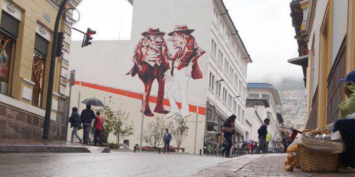 Indignación en Quito porque se dispuso borrar el mural de 'Los Jubilados' de Luigi Stornaiolo en el Centro Histórico