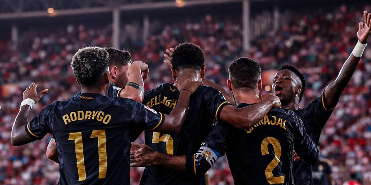 Real Madrid derrotó al Almería con dos goles de Bellingham y uno de Vinícius Júnior