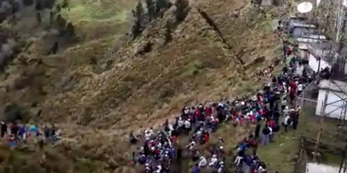 Paro nacional: manifestantes se tomaron antenas repetidoras de radio y TV en Tungurahua