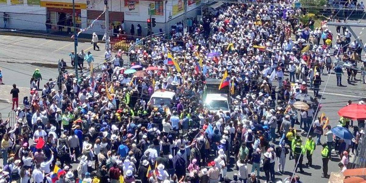 Paro nacional | Dos marchas a favor y en contra de Noboa se realizan en Latacunga, Cotopaxi