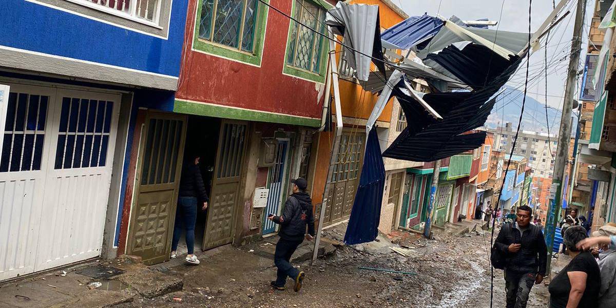 Colombia: un devastador vendaval en Bogotá deja a 30 familias afectadas