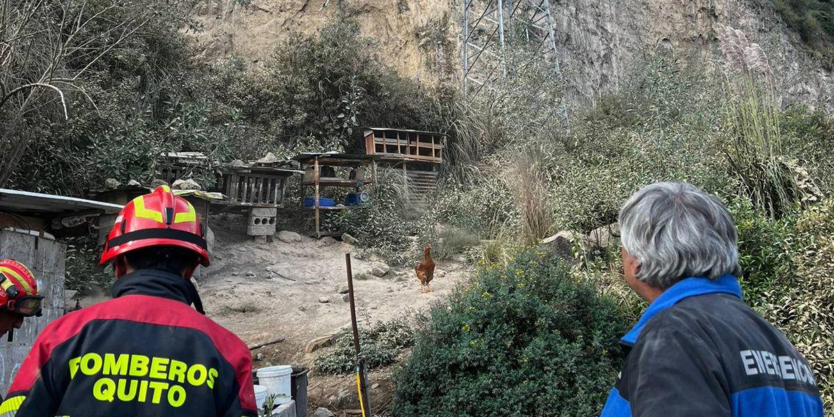 Quito: el deslizamiento de tierra, en Zámbiza, no causó afectaciones a personas ni viviendas