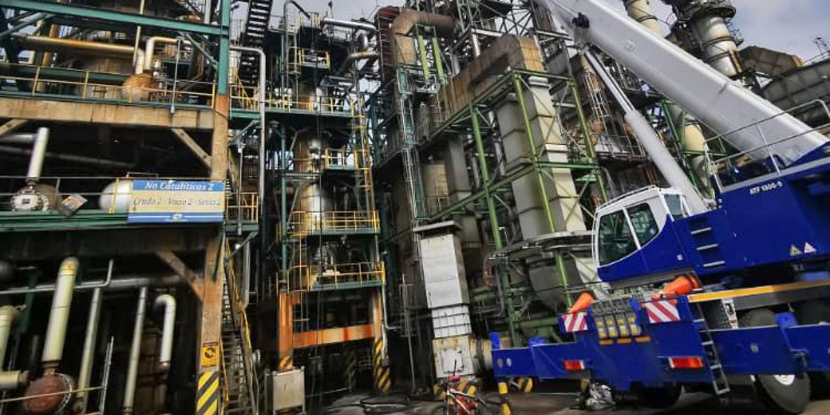 Dos unidades de la Refinería de Esmeraldas suspendieron sus operaciones por trabajos de interconexión
