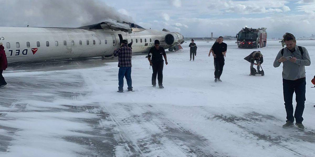 Un avión de Delta Air Lines se estrelló en el Aeropuerto Internacional Pearson de Toronto