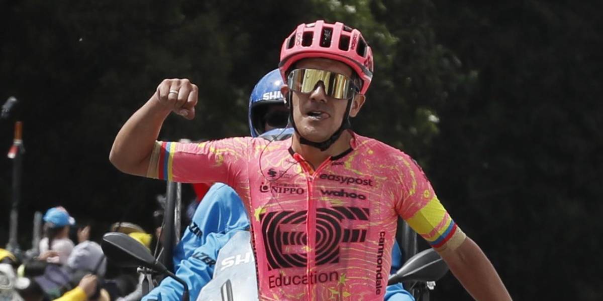 Richard Carapaz gana la etapa 5 del Tour de Colombia y es segundo en la clasificación general