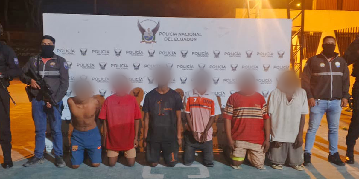 Esmeraldas: Alias Mil Dólar y un menor, entre los miembros del grupo Los Gansters detenidos