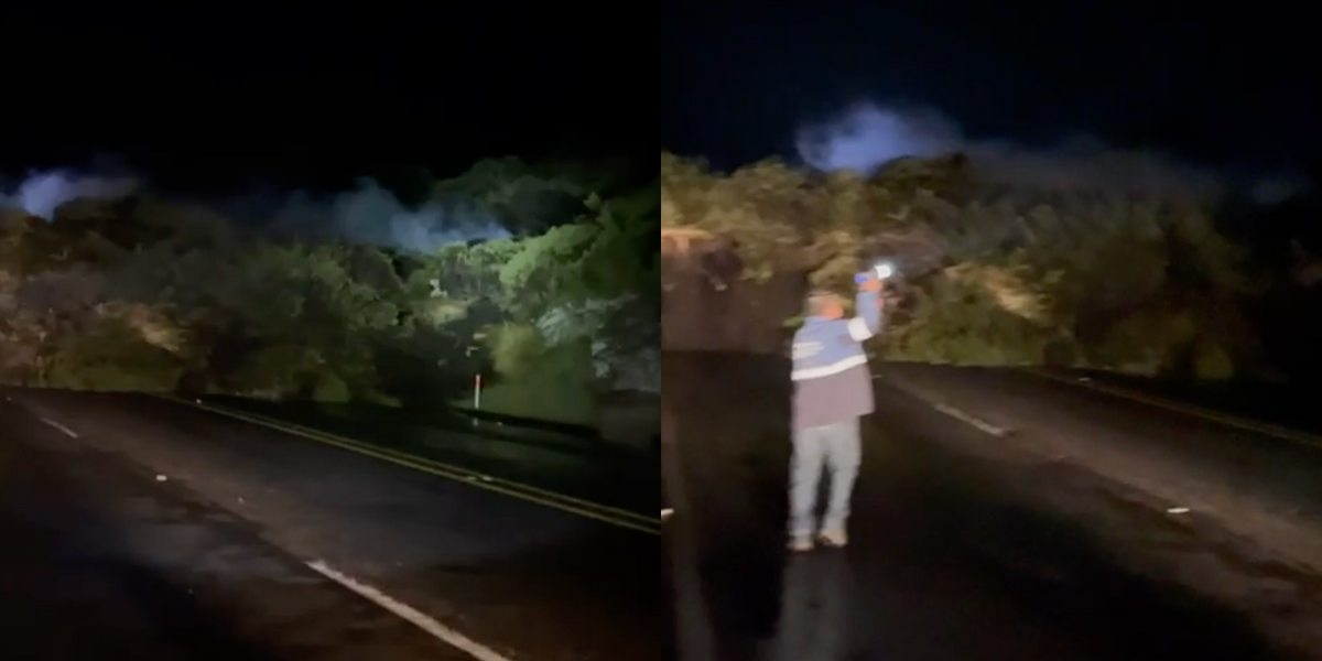 La vía Pifo-Papallacta está cerrada por deslizamiento de tierra, informó el ECU 911