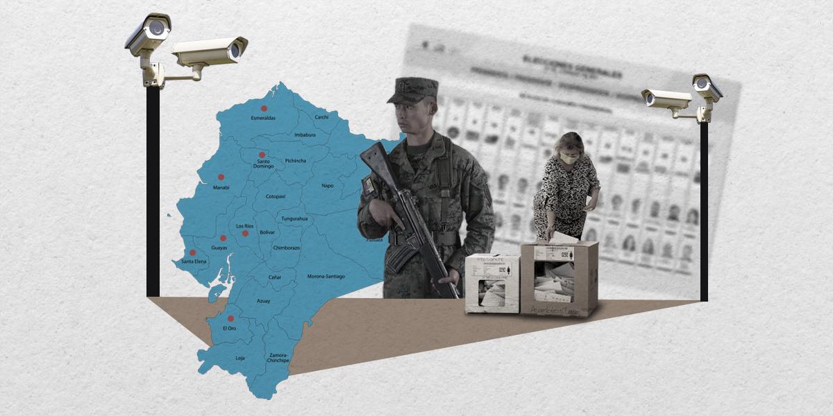Elecciones Ecuador 2023: el mapa de las zonas donde se localizan los recintos electorales con mayor riesgo