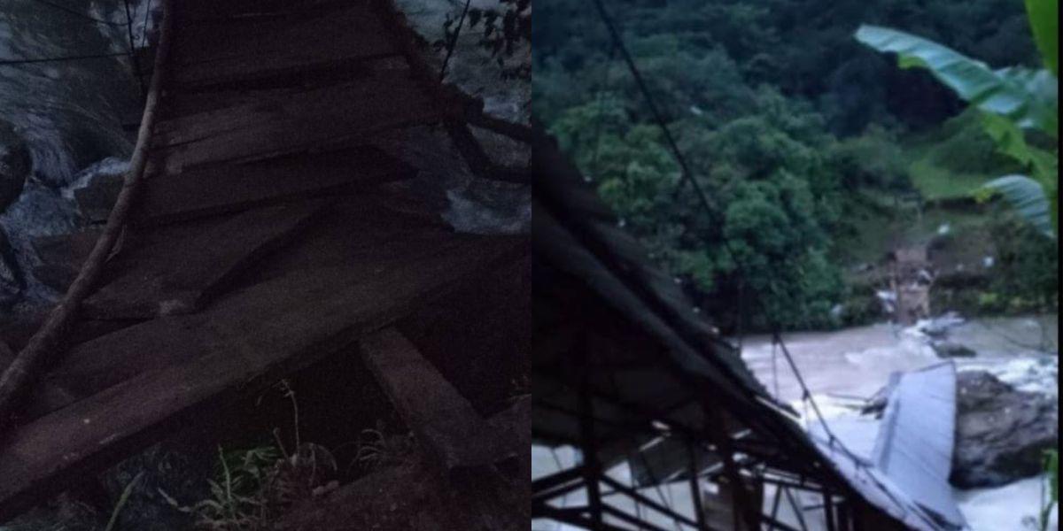 Dos puentes que comunican a comunidades fronterizas con Colombia fueron derribados para limitar actividades delictivas