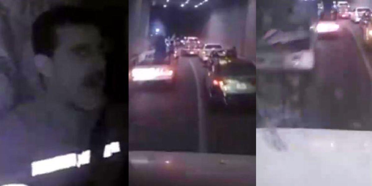 Camión impacta con caravana de boda en pleno túnel y genera docenas de heridos