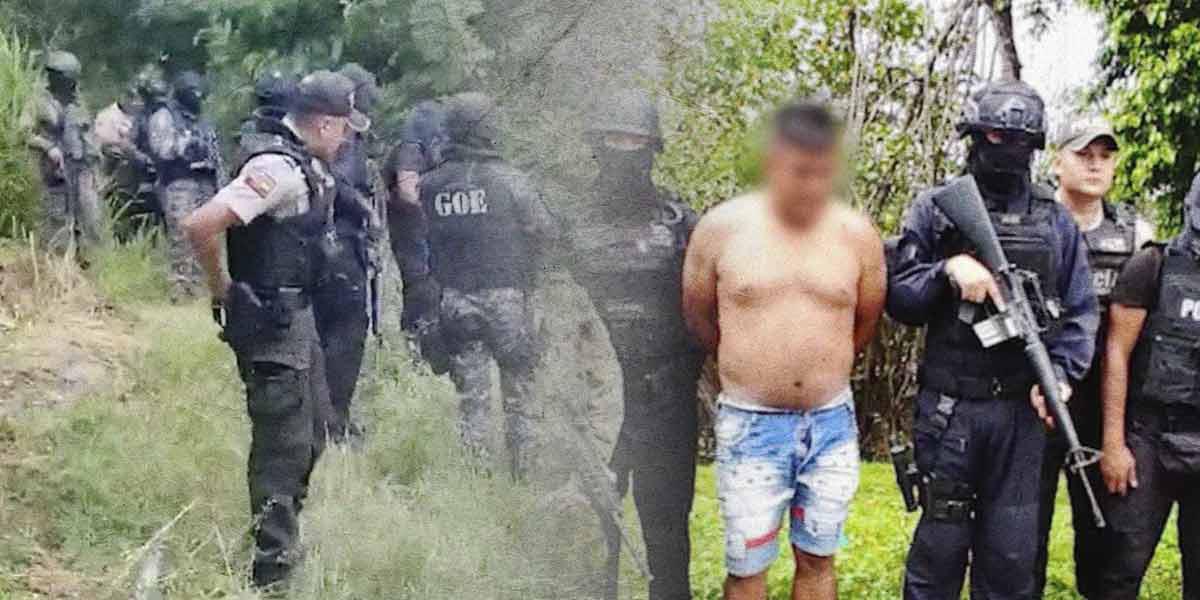 Las Fuerzas Armadas capturan a alias Comandante Pullas, en Atacames, presunto cabecilla de Los Tiguerones
