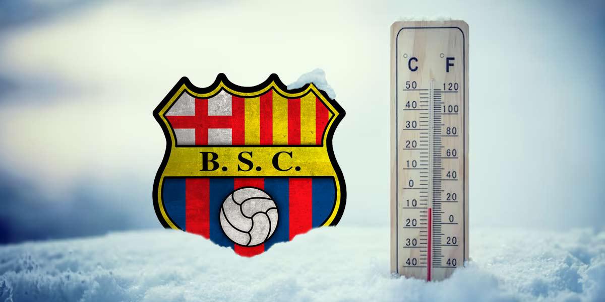 Frío extremo con -2ºC en la Noche Amarilla de Barcelona SC en Nueva Jersey