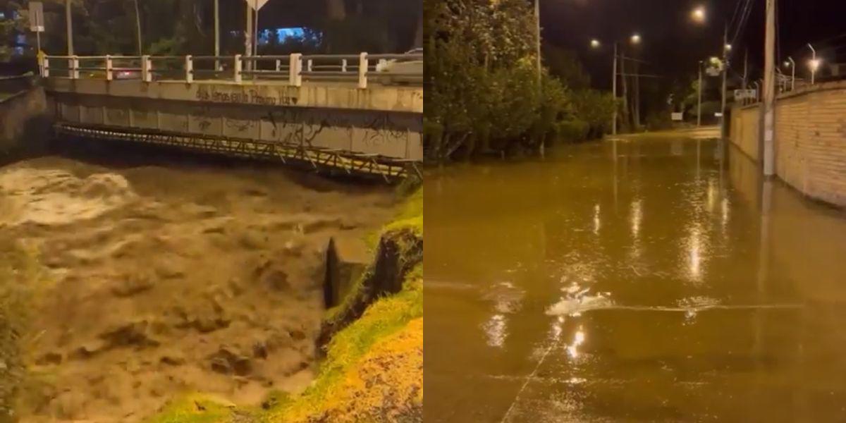 Alerta en Cuenca por las fuertes lluvias y el desbordamiento del río Tomebamba