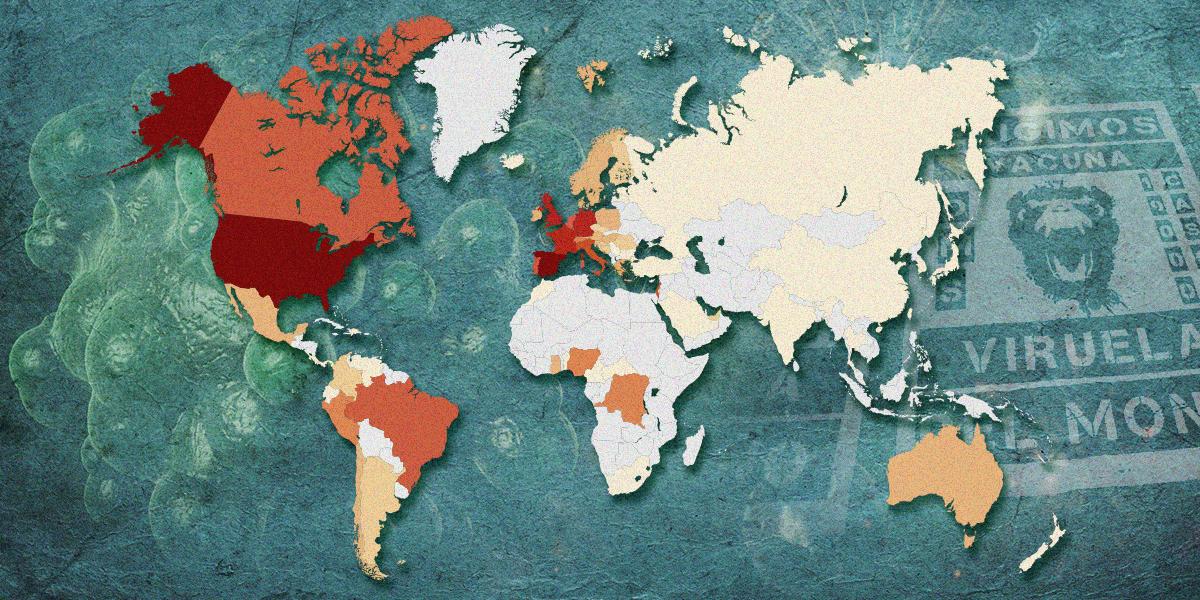 Mapa de la viruela del mono: así avanza el virus en el mundo