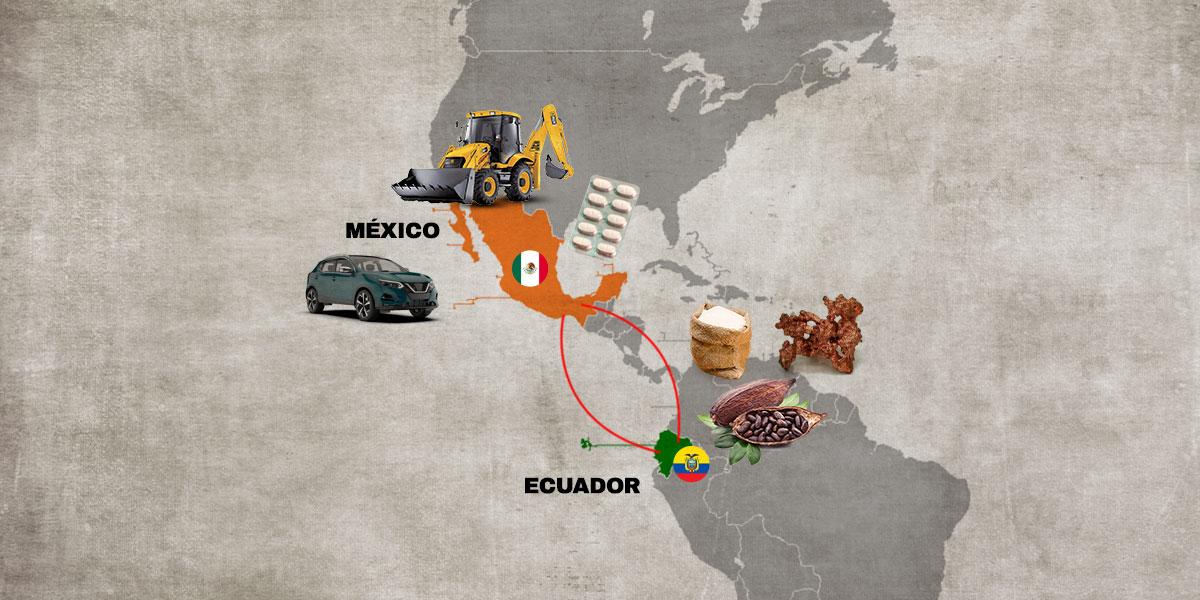 Ecuador y México tienen una relación comercial de bajo impacto para sus economías