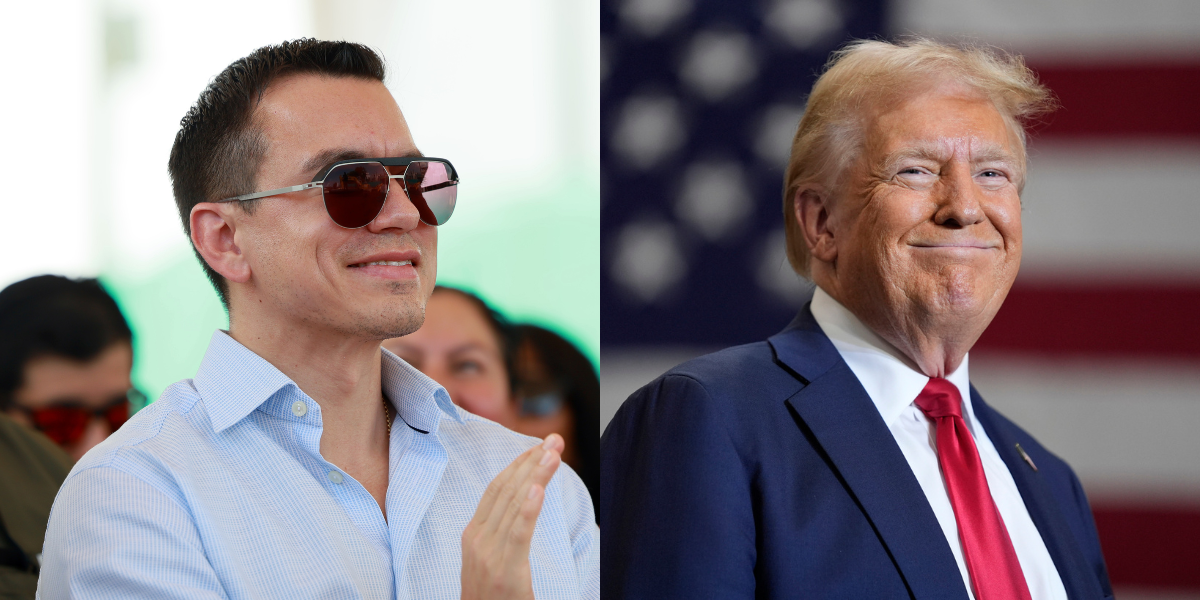 Noboa y el cambio de lugar de la posesión de Donald Trump