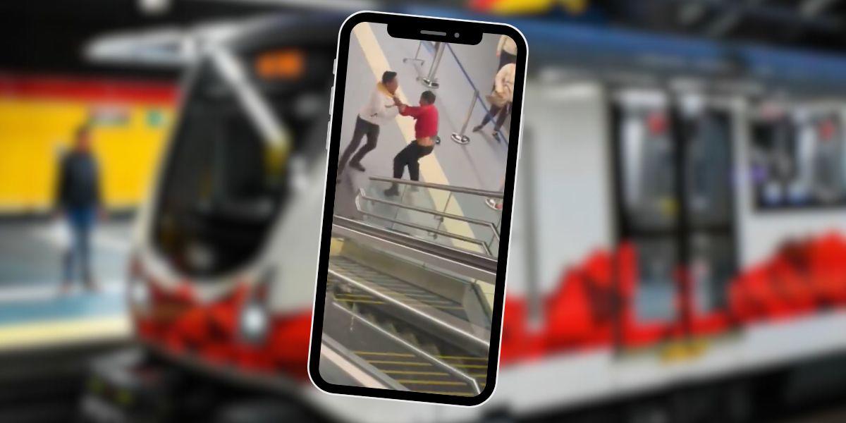 Metro de Quito: Dos personas protagonizaron una pelea en la estación de la Universidad Central
