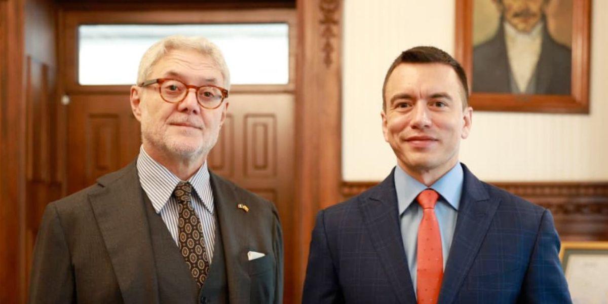 Noboa se reúne con fiscal antimafia italiano para fortalecer cooperación contra el crimen