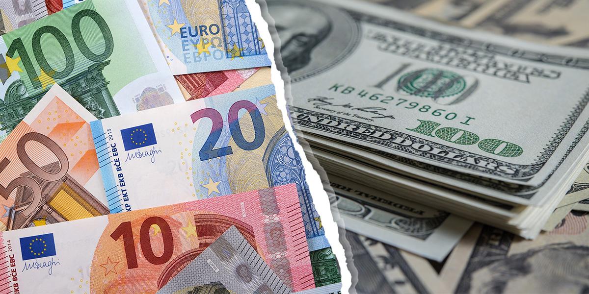Euro y dólar alcanzan la paridad por primera vez en 20 años