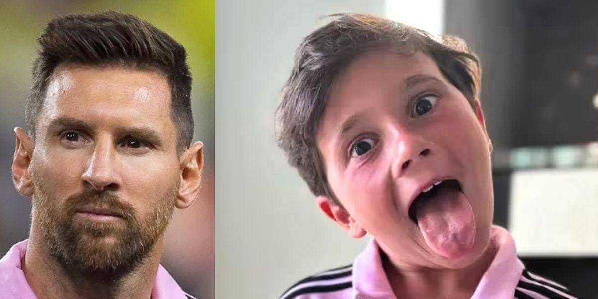 El viral video del hijo de Messi, Mateo, con un compañero en su academia de fútbol