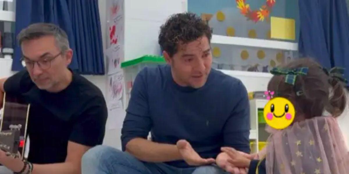 David Bisbal aparece en el colegio de su hija para dedicarle una canción en su cumpleaños