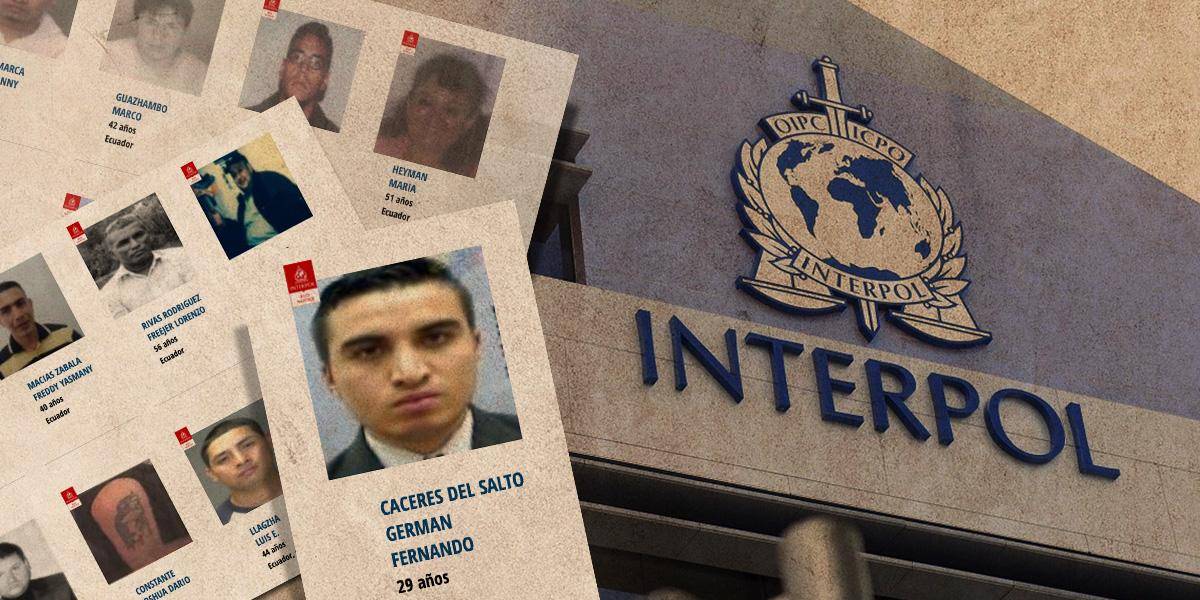 Los 14 ecuatorianos que son buscados por Interpol en 195 países