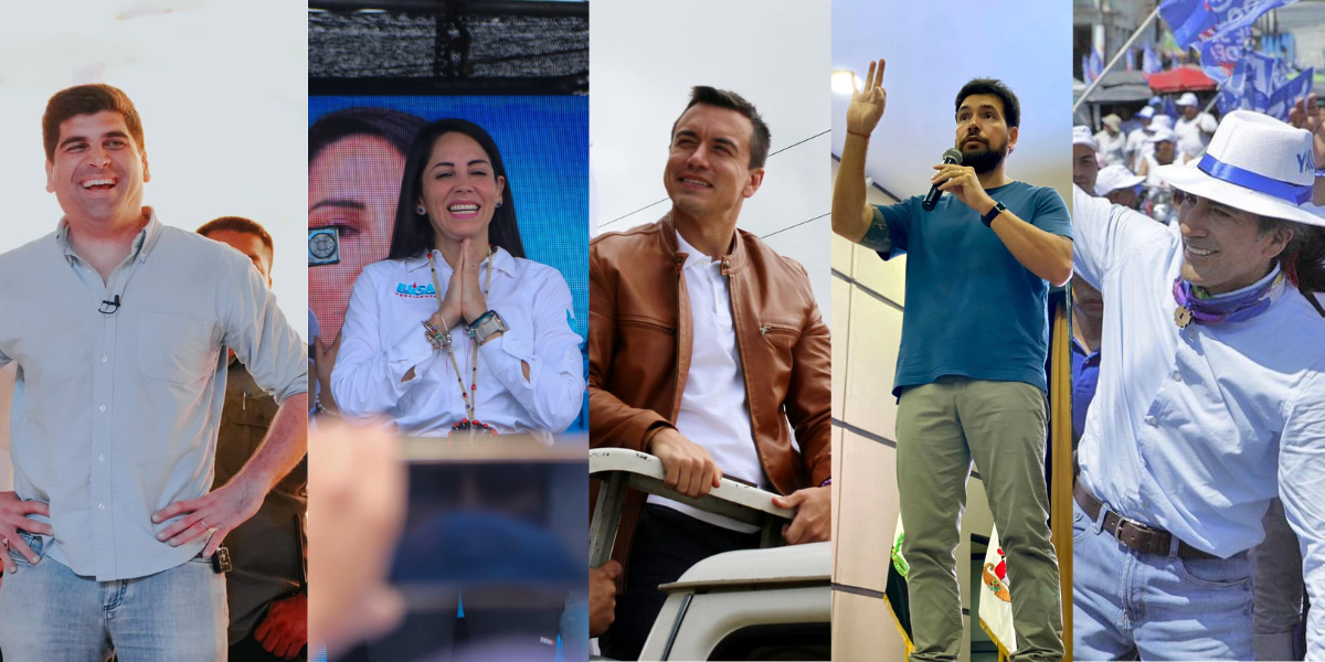 Elecciones Ecuador 2023: cinco candidatos hicieron campaña en caravanas, tarimas y conversatorios