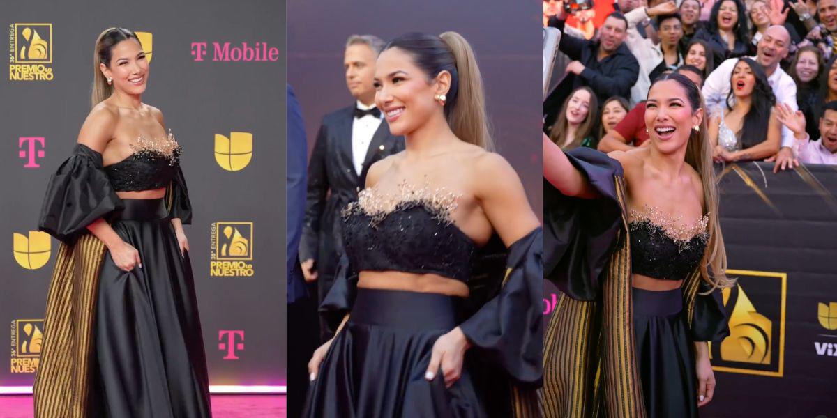 Así fue la entrada de Alejandra Jaramillo en los Premios Lo Nuestro 2024, su madre la acompañó