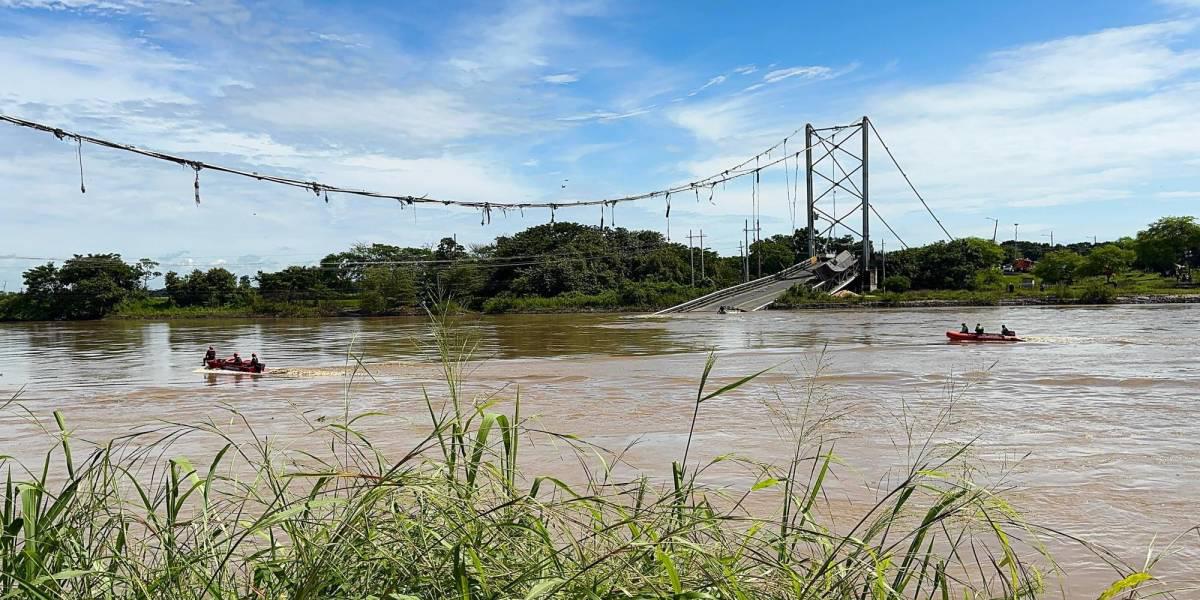 A dos meses del colapso del puente Nobol–Daule, un cuerpo continúa desaparecido y dos camiones siguen bajo el agua