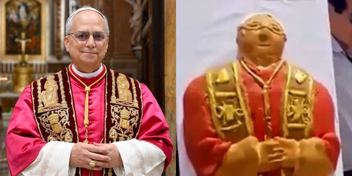 Pastel inspirado en el papa León XIV se viraliza en redes sociales