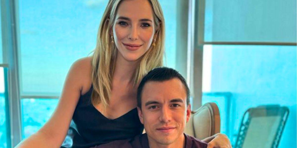 El reencuentro de Lavinia Valbonesi y Daniel Noboa tras el nacimiento de su segundo hijo