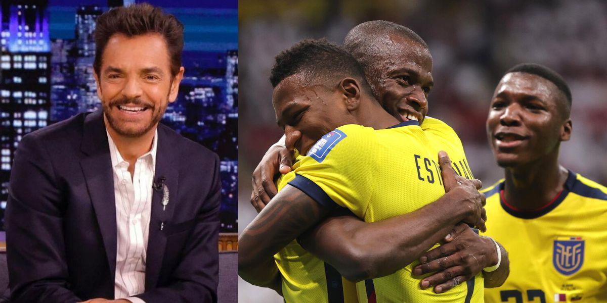 Eugenio Derbez felicita en vivo el triunfo de Ecuador en partido inaugural contra Qatar