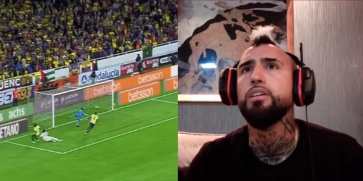 Así fue la reacción de Arturo Vidal, tras el tiro al palo de Chile en el partido ante Ecuador