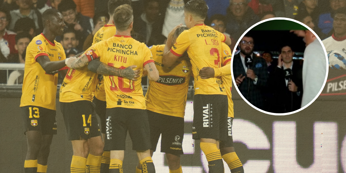 Supuestos hinchas de LDUQ interrumpen y amenazan en plena transmisión a periodistas tras victoria de Barcelona