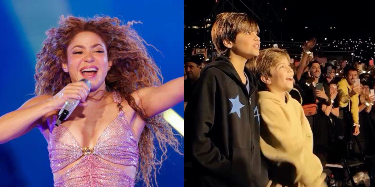 El viral momento de los hijos de Shakira en uno de sus shows en Argentina