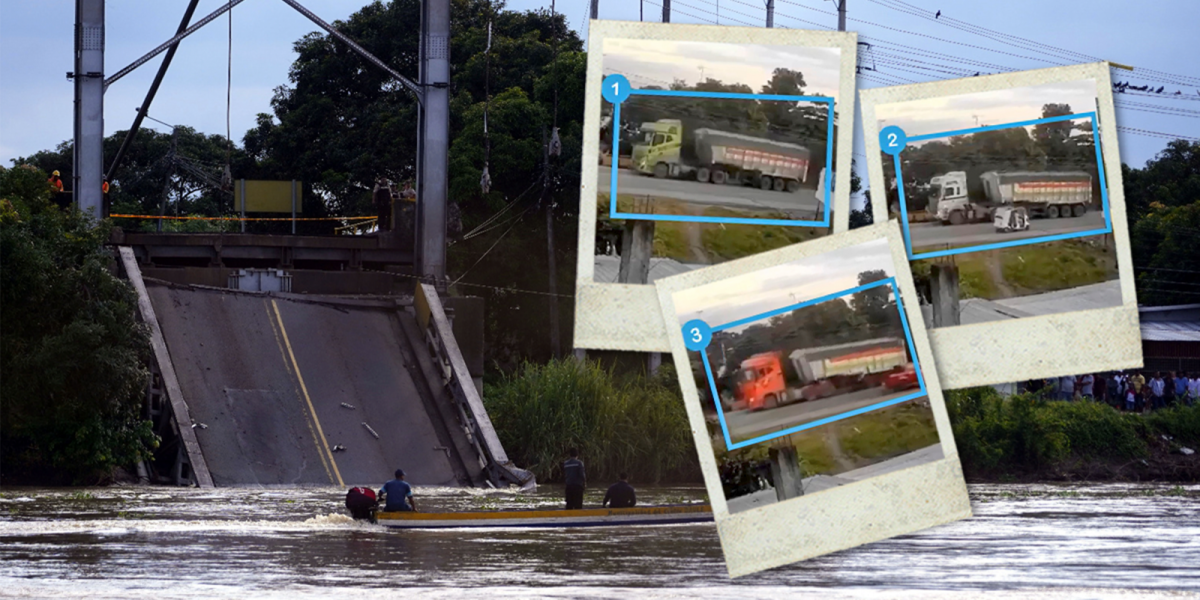 Marcela Aguiñaga, con imágenes, atribuye colapso del puente Nobol-Daule a sobrecarga de tráileres