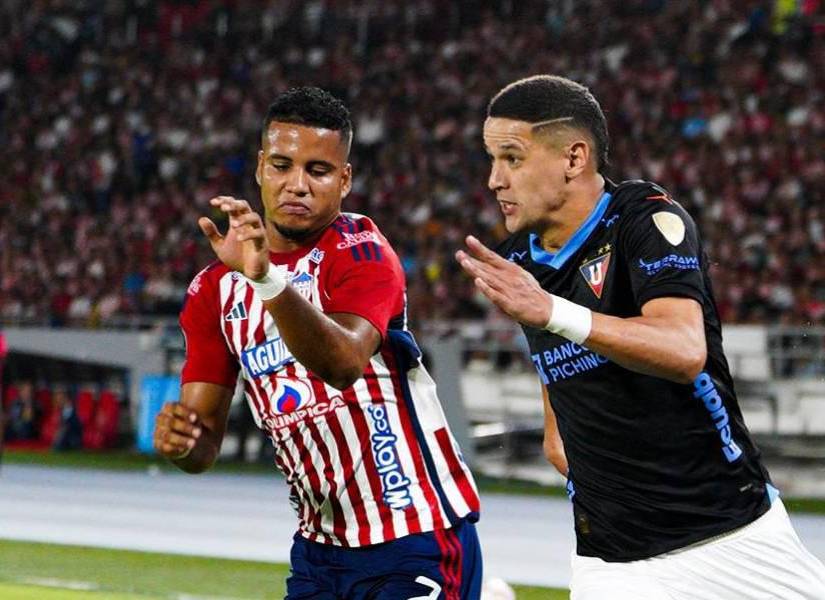 Junios vs Liga en Barranquilla. (Cuenta X @LDU_Oficial)