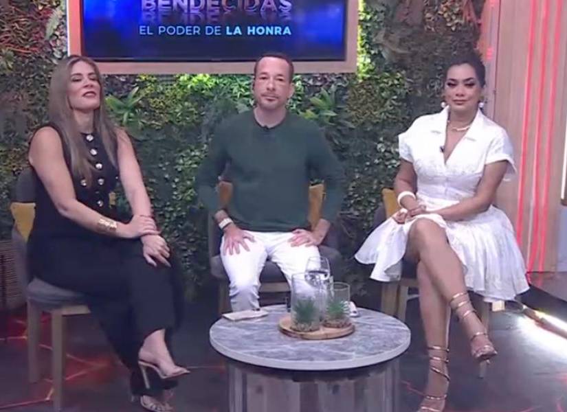 Gaby Díaz, Carlos Villacrés y Dora West en una imagen de archivo.