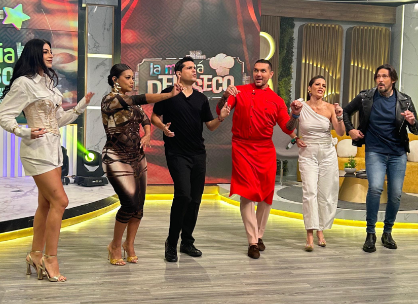 Virginia Limongi, Dora West, Pancho Molestina, José Urrutia, Gaby Díaz y Frank Bonilla en una imagen de archivo.